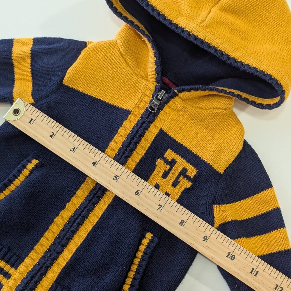 Tommy Hilfiger Toddler Navy and Yellow Full Zip Hoodie - Picture 8 of 13